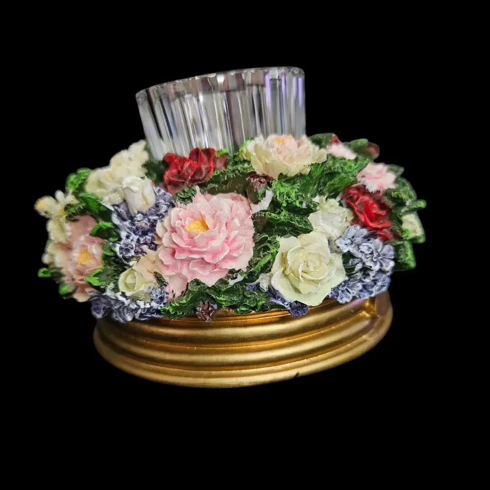 God's Love Lights Our Way Floral Votive Candle Holder Christian Home Decor